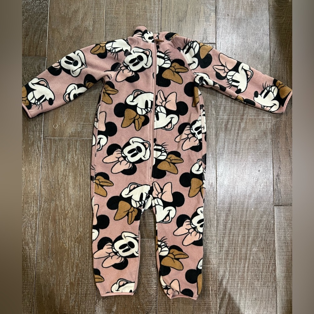H&M Minnie Mouse Fleece Jumpsuit - 2T
